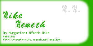 mike nemeth business card